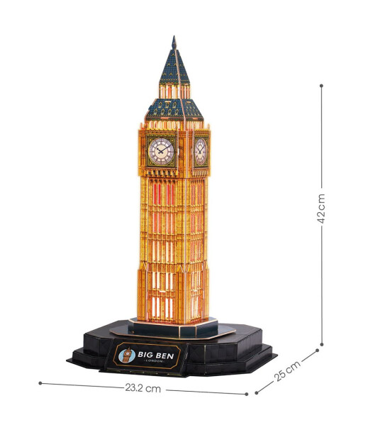 Cubic Fun 3D Puzzle Led Işıklı // Big Ben (32 Par&ccedil;a)