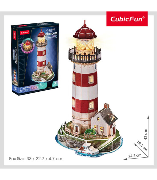 Cubic Fun 3D Puzzle Led Işıklı // Deniz Feneri