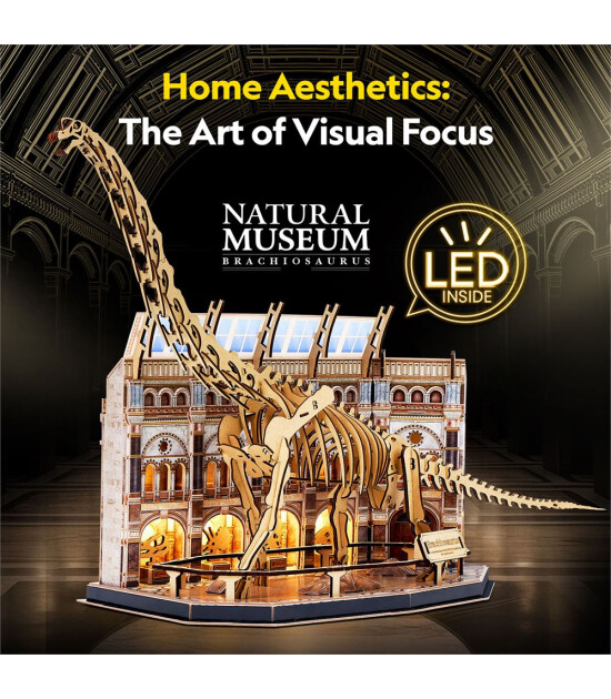 Cubic Fun 3D Puzzle Led Işıklı // Brachiosaurus (216 Par&ccedil;a)