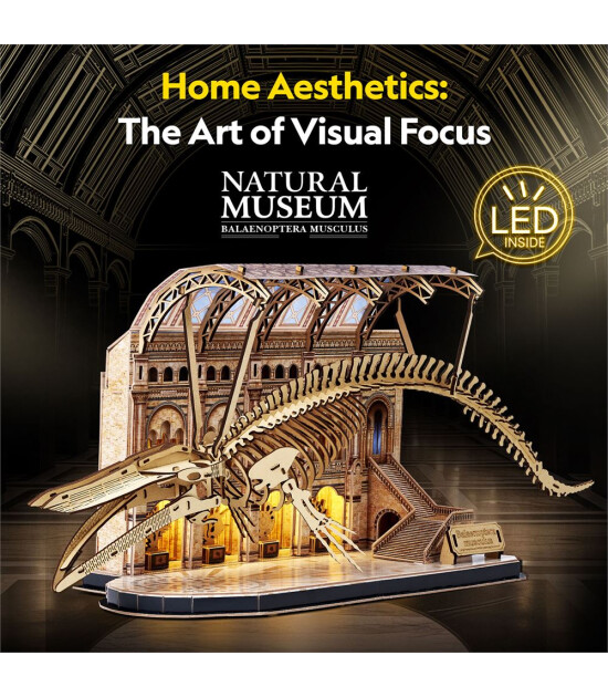 Cubic Fun 3D Puzzle Led Işıklı // Mavi Balina (222 Par&ccedil;a)