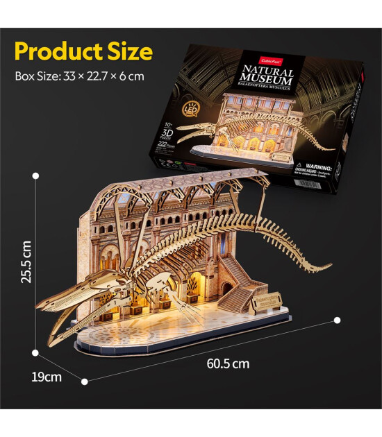 Cubic Fun 3D Puzzle Led Işıklı // Mavi Balina (222 Par&ccedil;a)