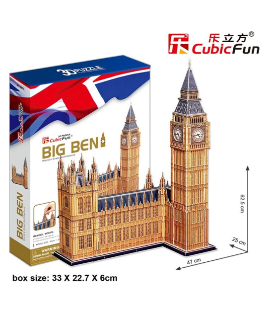 Cubic Fun 3D Puzzle // Big Ben Saat Kulesi - İngiltere (117 Parça)