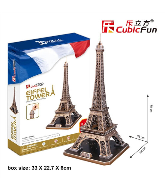 Cubic Fun 3D Puzzle // Eyfel Kulesi - Fransa (82 Parça)