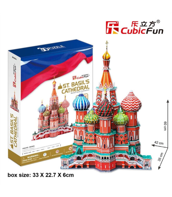 Cubic Fun 3D Puzzle // St.Aziz Vasil Katedrali - Rusya (173 Parça)