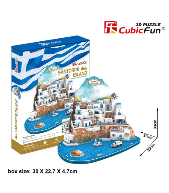 Cubic Fun 3D Puzzle // Santorini Island (129 Par&ccedil;a)