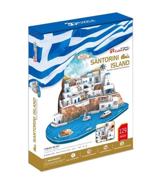 Cubic Fun 3D Puzzle // Santorini Island (129 Par&ccedil;a)