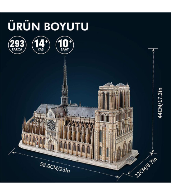 Cubic Fun 3D Puzzle // Notre Dame de Paris (293 Parça) - Keyif