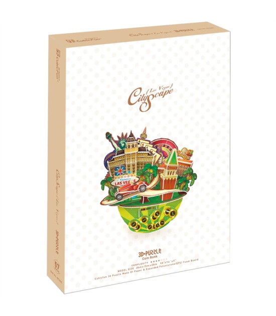 Cubic Fun 3D Puzzle // Las Vegas Şehir Kompozisyonu (64 Par&ccedil;a)