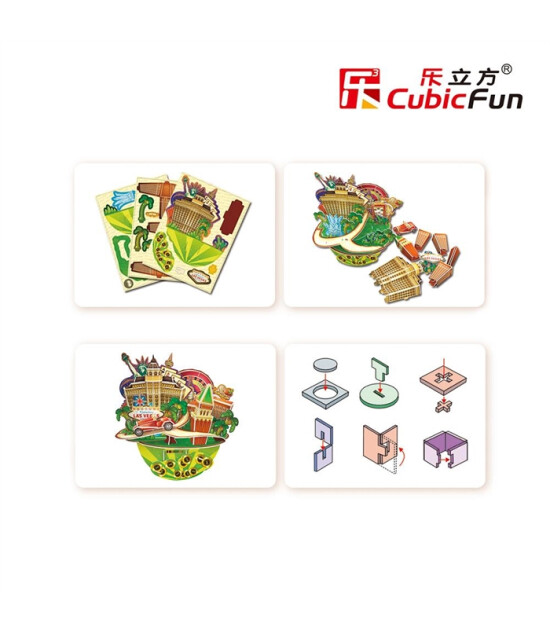 Cubic Fun 3D Puzzle // Las Vegas Şehir Kompozisyonu (64 Par&ccedil;a)