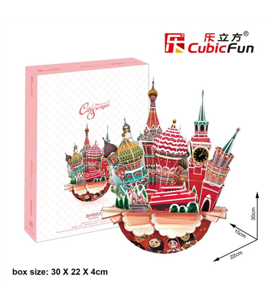Cubic Fun 3D Puzzle // Moskova Şehir Kompozisyonu (68 Parça)