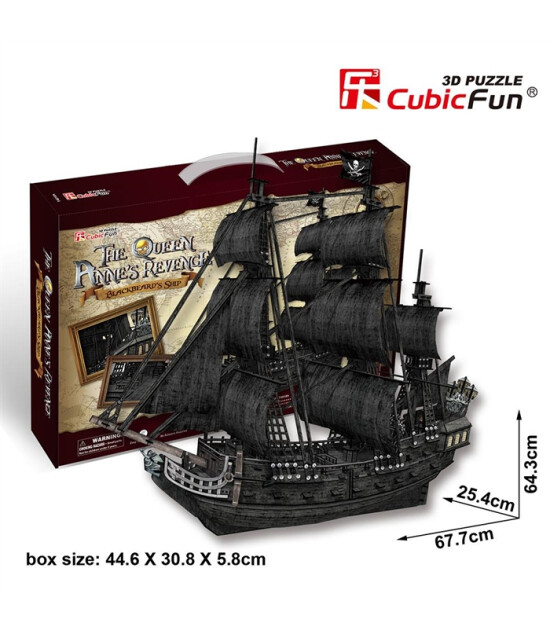 Cubic Fun 3D Puzzle // The Queen Anne’s Revenge Gemi (308 Parça)
