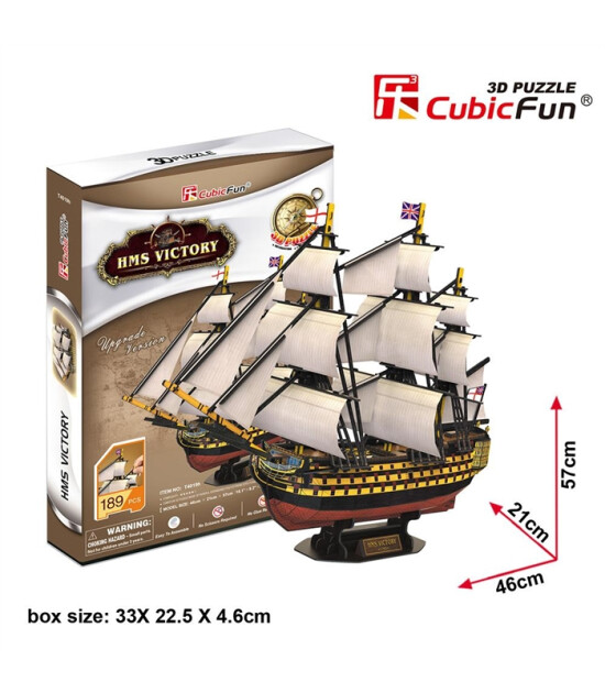 Cubic Fun 3D Puzzle // HMS Victory Donanma Gemisi (189 Par&ccedil;a)