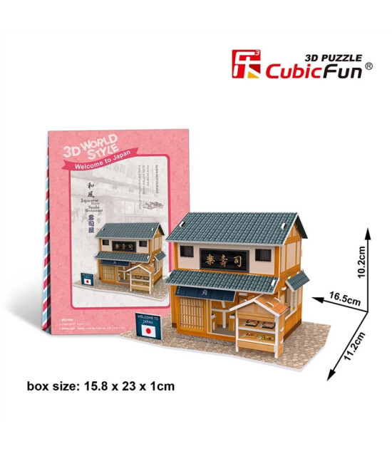 Cubic Fun 3D Puzzle // Japon Sushi Restoranı (32 Par&ccedil;a)