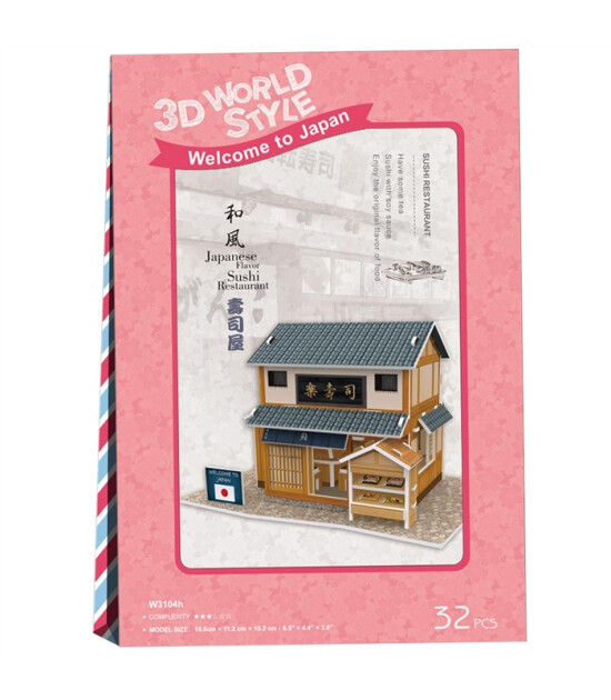 Cubic Fun 3D Puzzle // Japon Sushi Restoranı (32 Par&ccedil;a)