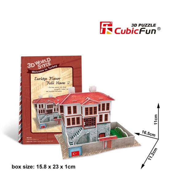 Cubic Fun 3D Puzzle // T&uuml;rk Halk Evi 2 (18 Par&ccedil;a)