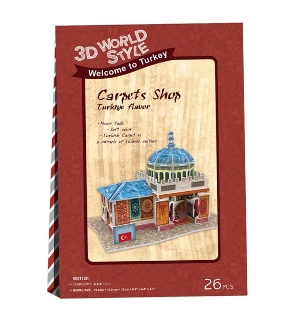 Cubic Fun 3D Puzzle // T&uuml;rk Halı Mağazası (26 Par&ccedil;a)