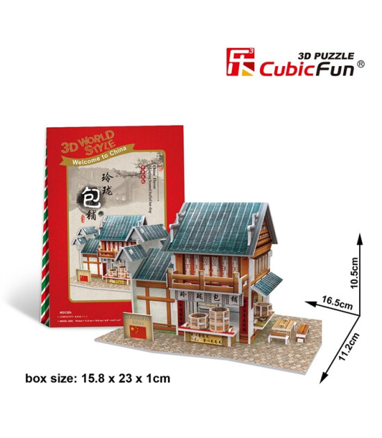 Cubic Fun 3D Puzzle // Çin Mantı Restoranı (39 Parça)