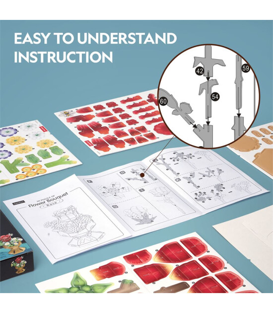 Cubic Fun 3D Puzzle // G&uuml;l Buketi (120 Par&ccedil;a)