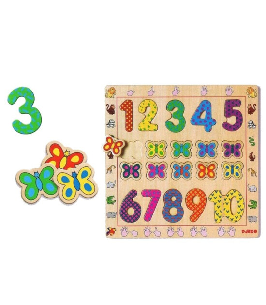 Djeco Ahşap Puzzle (1-10)-kb