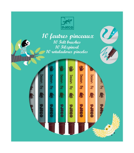 Djeco Çift Uçlu Keçeli Kalem // Pop Colours (10 Adet) 