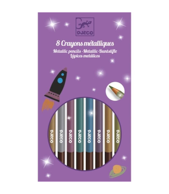 Djeco Kuru Boya Kalemi // Metalik (8 Adet)