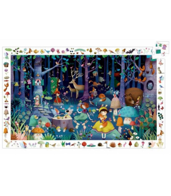 Djeco Observation Puzzle // Enchanted Forest (100 Parça)