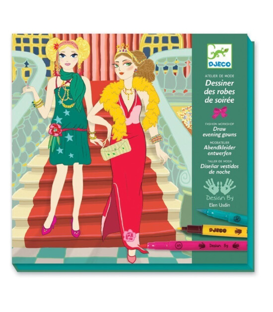 Djeco Boyama Set // Drawing Evening Dresses