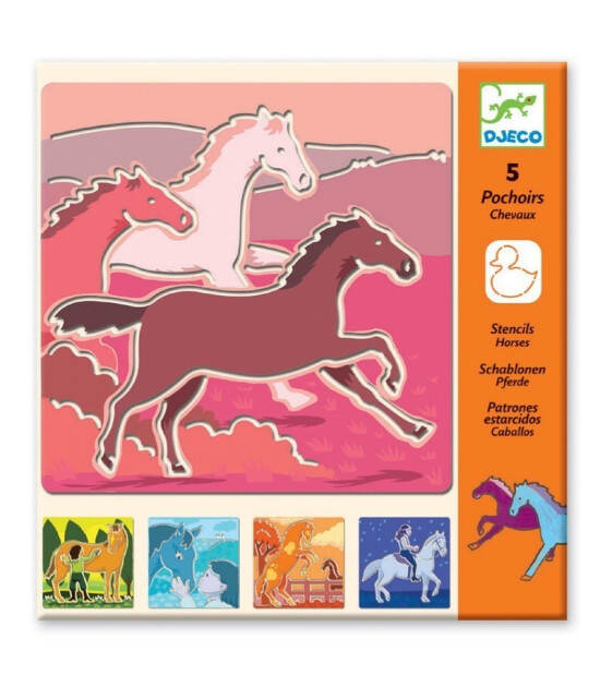 Djeco Resim Şablon // Horses