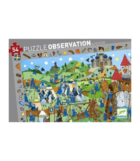 Djeco Observation Puzzle // Knights (54 Parça)