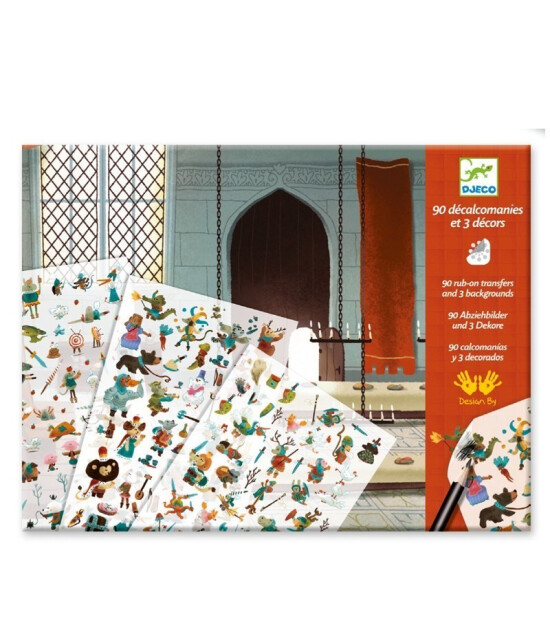 Djeco Sticker Transfer Kartları // Medieval Tales