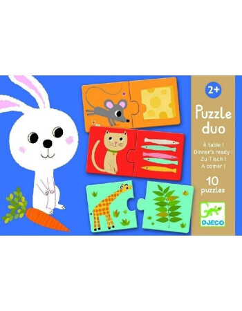 Djeco Duo Puzzle Set // Dinner's Ready (2 Par&ccedil;a)