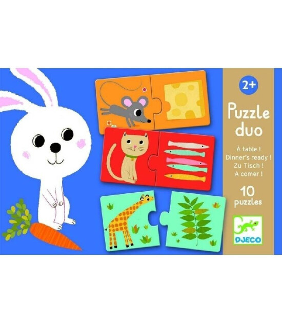 Djeco Duo Puzzle Set // Dinner's Ready (2 Parça)