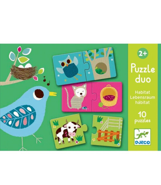 Djeco Duo Puzzle Set // Habitat (2 Parça)