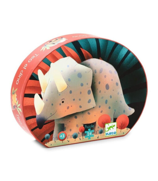 Djeco Dekoratif Puzzle // Teo the Dinosaur (24 Par&ccedil;a)