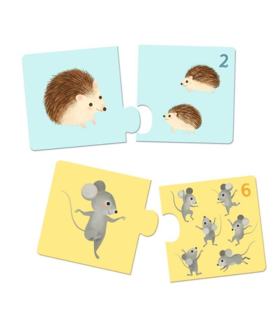 Djeco Duo Puzzle Set // Baby Animals (2 Parça)