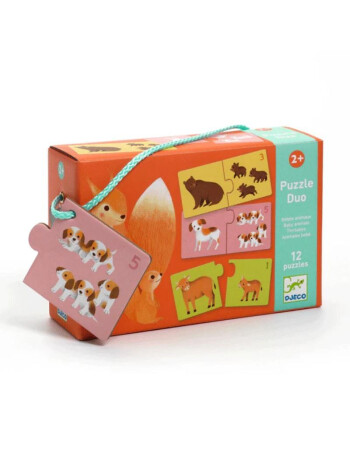 Djeco Duo Puzzle Set // Baby Animals (2 Par&ccedil;a)