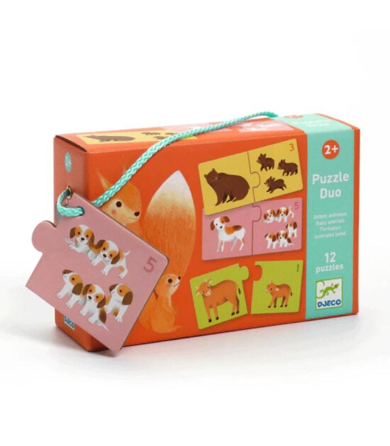 Djeco Duo Puzzle Set // Baby Animals (2 Parça)