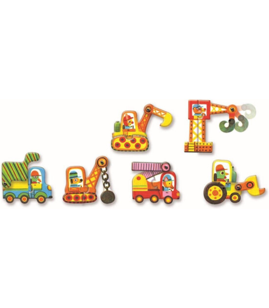 Djeco Duo Puzzle Set // Vehicles (2 Parça)