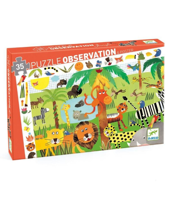 Djeco Observation Puzzle // Jungle (35 Parça)