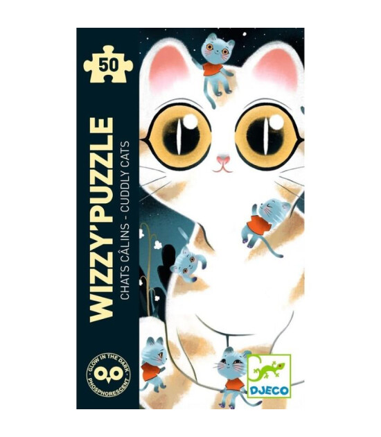 Djeco Wizzy Puzzle // Cuddly Cats (50 Parça)