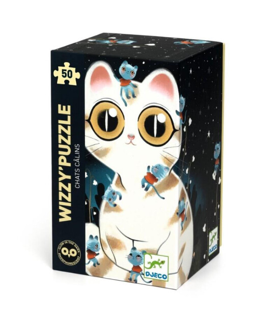 Djeco Wizzy Puzzle // Cuddly Cats (50 Parça)