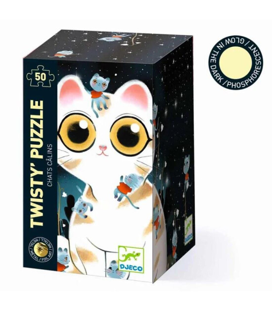 Djeco Wizzy Puzzle // Cuddly Cats (50 Parça)