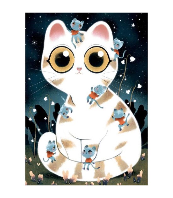 Djeco Wizzy Puzzle // Cuddly Cats (50 Parça)