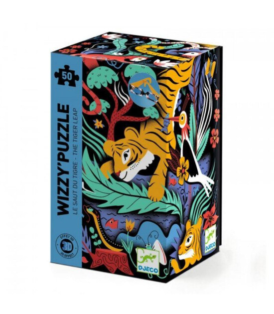 Djeco Wizzy Puzzle // The Tiger's Leap (50 Parça)