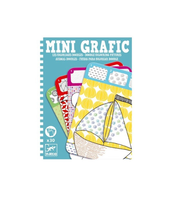 Djeco Mini Grafik Renklendir // Doodle Colouring Pictures