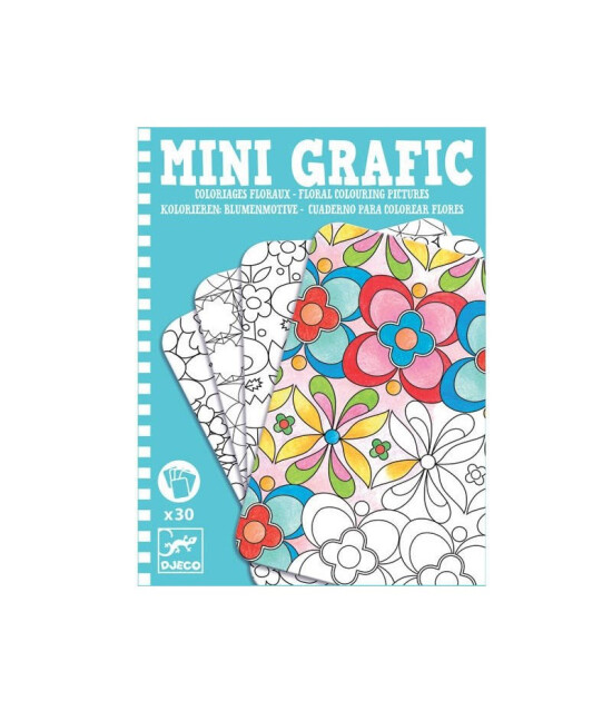 Djeco Mini Grafic Renklendir // Floral Colouring Pictures