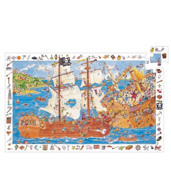 Djeco Observation Puzzle // Pirates (100 Parça)