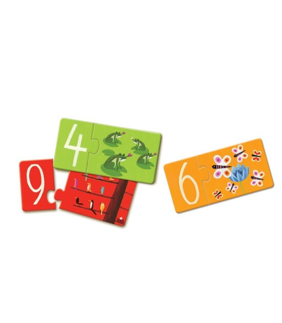 Djeco Duo Puzzle Set // Numbers (2 Parça)