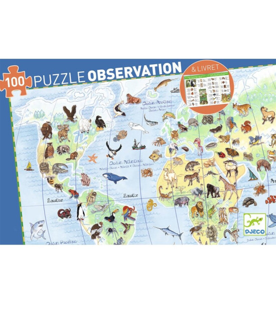 Djeco Puzzle // World's Animals (100 Parça)
