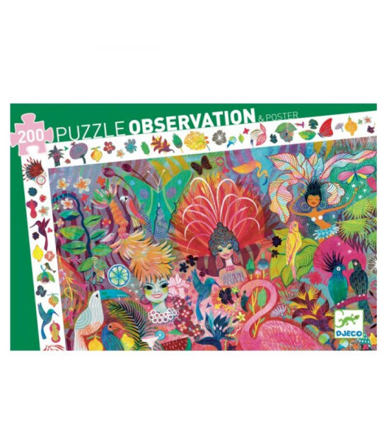 Djeco Observation Puzzle // Rio Carnival (200 Parça)